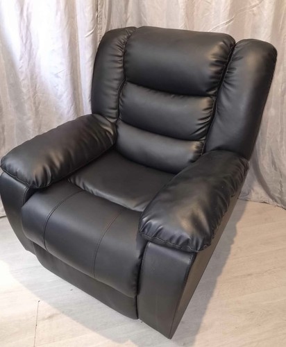 Black lazy boy style leather - boy,
